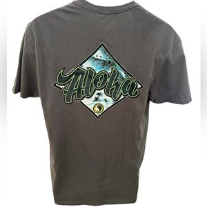 T&C Surf Designs Hawaii Aloha Tropical Tee Shirt Men L Large